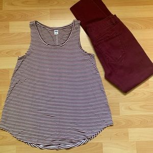 Striped swing tank